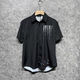 Amiri T Shirt Casual Hip Hop Short Sleeve Shirt for Men and Women