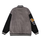 Corduroy Varsity Jacket Cartoon Love Corduroy Baseball Uniform Coat Men and Women Autumn Jacket Top