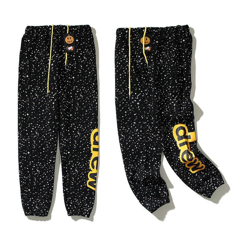 Kanye West Sunday Service Pant Drew Starry Sky Loose Sports Fleece Lined