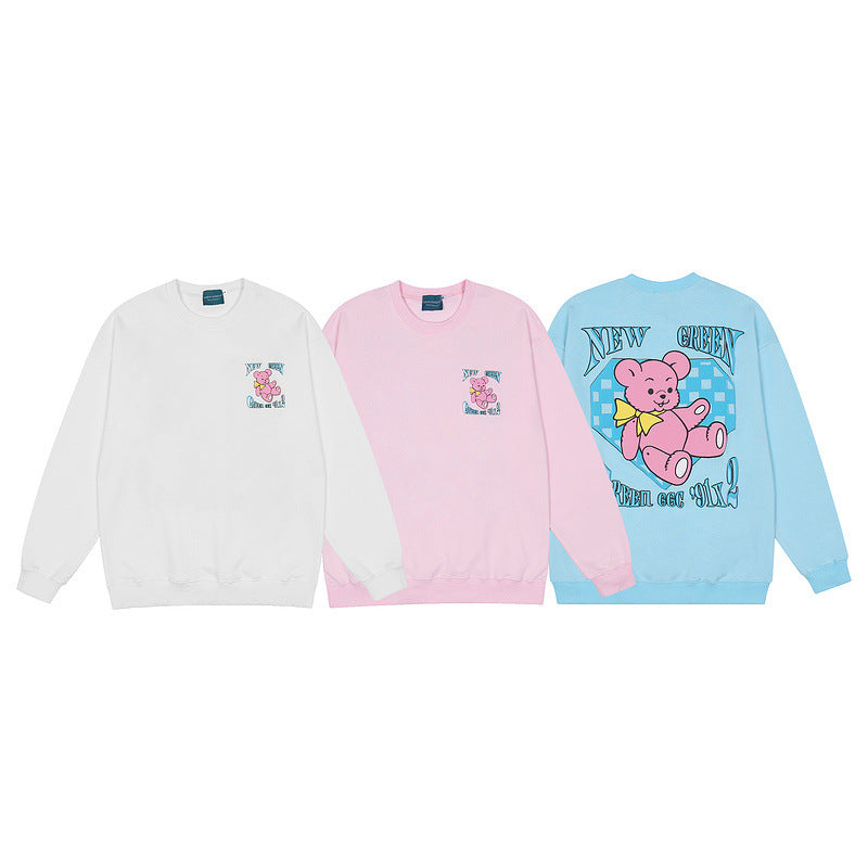 Mens Fall Outfits Men's and Women's Same Couple's Long-Sleeved T-shirt Inner Loose round Neck Sweater