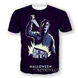 Michael Myers T Shirt Summer Printed round Neck Men's Short Sleeve