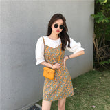 Aesthetic Dress Summer Floral Dress Two-Piece Set