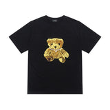 We11 Done T Shirts Embroidered Bear Pattern Men and Women Same Style Summer Pure Cotton