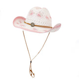 Straw Cowboy Hats Men and Women Outdoor Seaside Sun Protection Sun Hat Beach