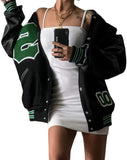 Baggy Jacket Women's Baseball Uniforms Coat Casual Hip Hop Autumn and Winter
