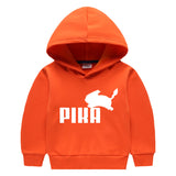 Children Pokemon Pikachu Hoodie Fleece Long Sleeve T-shirt