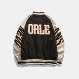 Vintage Letterman Jacket Autumn Letter Multicolor Printing Jacket