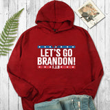 Let'S Go Brandon Hoodie Lets Go Brandon Letter Sweater Long Sleeve Hooded Sweater