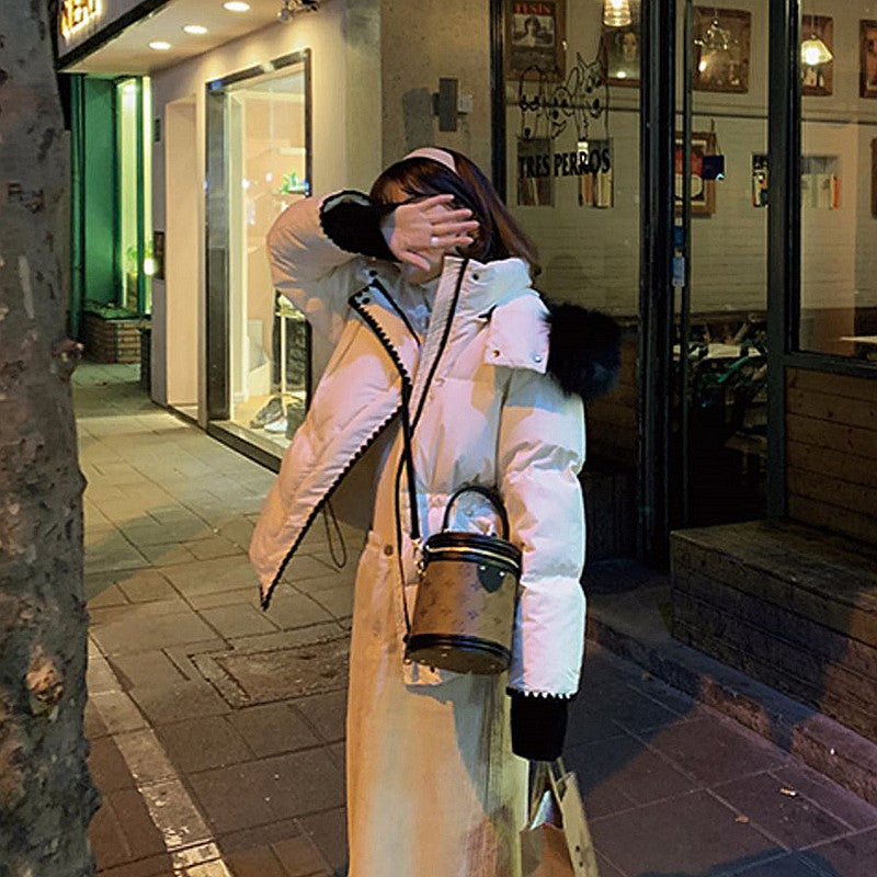Women Winter Coats Puffer Jacket Down Coat Big Fur Collar Thickened Short Down Jacket Women's Winter Coat