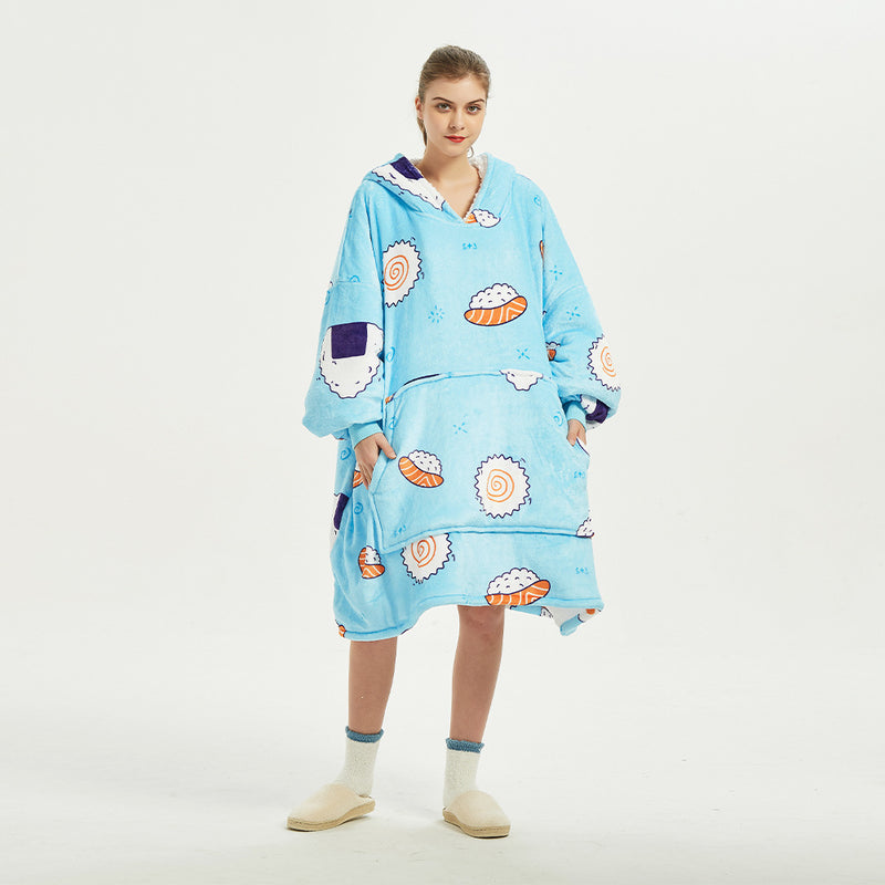 Hoodies Blankets Lazy Blanket Lambswool Thickened Home