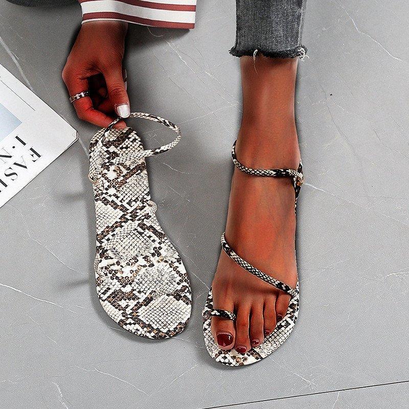 Women Open Toe Sandals Flats Spring Flat Beach Casual Sandals for Women