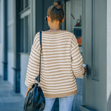 Women Fall Outfits Fall Winter Fashion V-neck Loose Slimming Sweater Pullover