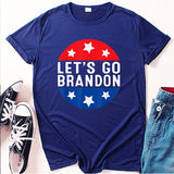 Let'S Go Brandon T Shirt Summer Xingx Pattern Short Sleeve T-Shirt