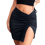 Nina Parker Black Dress Sexy Sheath Skirt