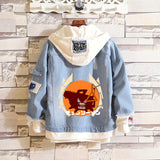 Comic Denim Jacket Anime Leisure Men's and Women's Coats Denim Jacket