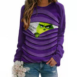 Grinch Hoodie 3D Printing Casual Sweatshirt Women