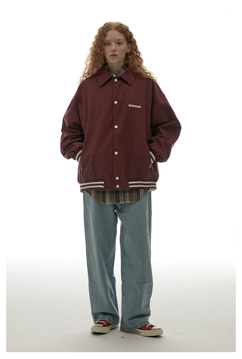 Men Jacket Spring Letters Men's Loose All-Match Red Casual Jacket Coat