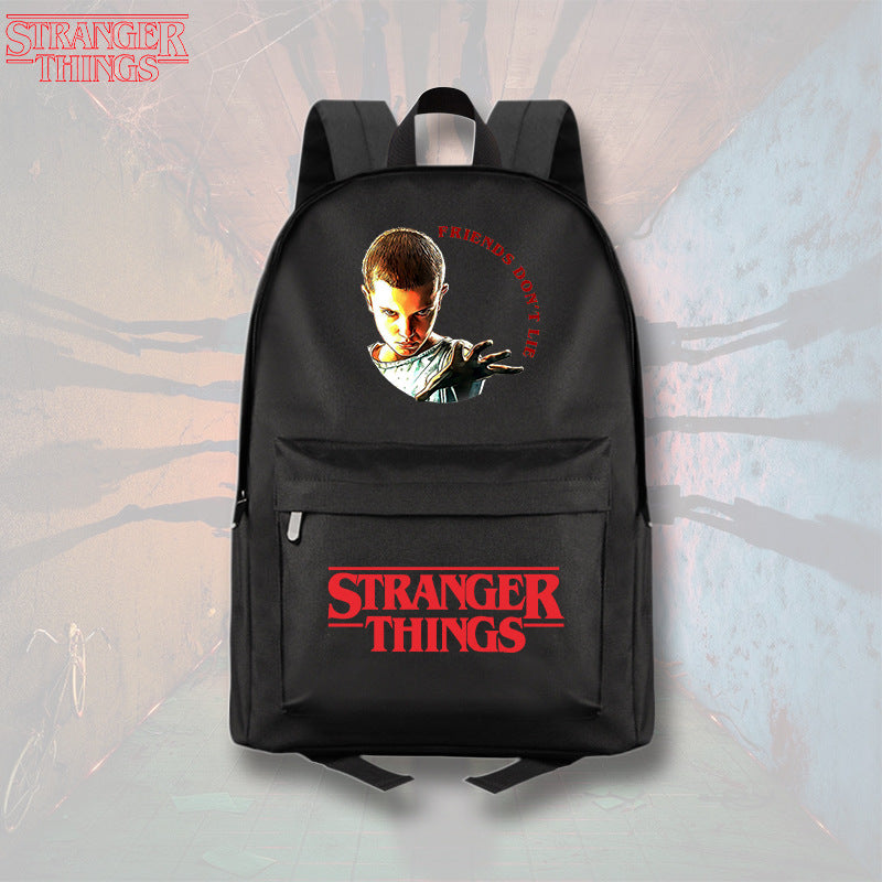 Stranger Things Backpack Large Capacity Fashion Canvas Backpack Student Schoolbag