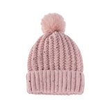 Women Winter Hats Winter Knitted Hat Solid Color Women's Fleece Wool Hat