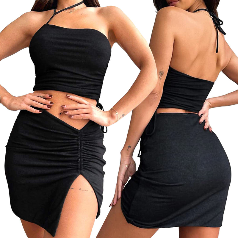 Nina Parker Black Dress Sexy Sheath Skirt