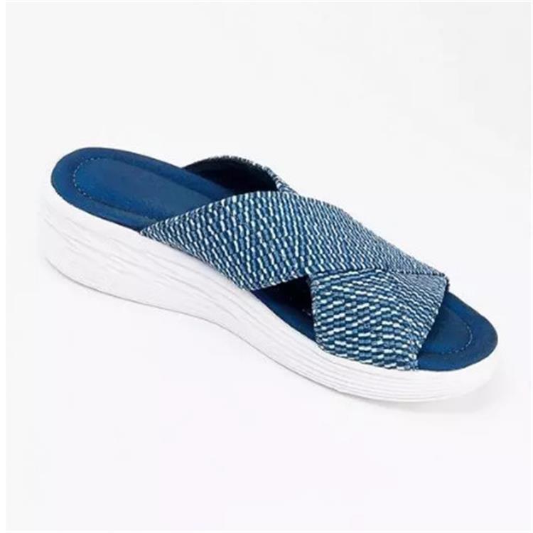 Women Open Toe Sandals Flats Summer Flat Peep Toe Cross Casual Shoes