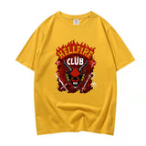 Hellfire Club Shirt Stranger Things Printed T-Shirt Top Short Sleeve