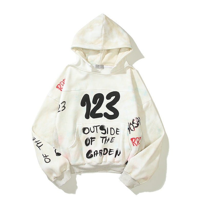 Grafitti Sweatshirts Autumn and Winter Printing Loose Men's and Women's Hoodies