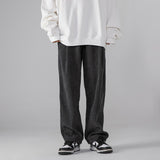 Mens Corduroy Pants Warm-Keeping Pants Loose Student Straight Wide Leg Thickened Casual Pants for Women