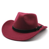 Cowboy Hats Autumn and Winter Western Denim Wool Jazz Top Hat Felt Fedora Hat