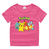 Children Pokemon Pikachu T Shirt Cotton T-shirt Casual Sports Cute