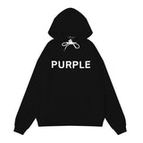 Purple Brand Hoodie Letter Print Loose Casual Hoodie Sweater