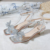 Nude Strappy Block Heels Chunky Heel Sandals