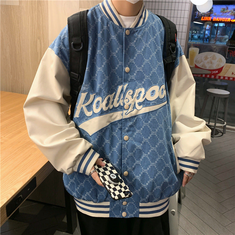 Baggy Jacket Autumn Baseball Jacket Men's Printed Casual Jacket