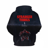 Stranger Things Hoodie 3D Digital Printing Hooded Pullover Anime Baseball Uniform Sweater