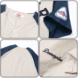 Baggy Baseball Jersey Ball Uniform Shirt Men's Embroidered Summer Short Sleeve Shirt