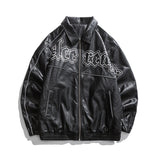 Beige Varsity Jacket Coat Men's Clothing Boys Autumn Jacket Leather Coat Men