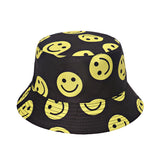 Smiley Face Cap Fisherman Cap Sun-Proof Bucket Hat