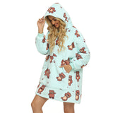 Hoodies Blankets Hooded Sweater Lazy Blanket plus Velvet Thickened