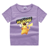 Children Pokemon Pikachu T Shirt Cotton T-shirt Casual Sports