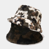 Leopard Fur Hat Autumn and Winter Fisherman Hat