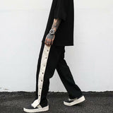 Men Pants Retro Loose Straight Casual Pants Men's Clothing