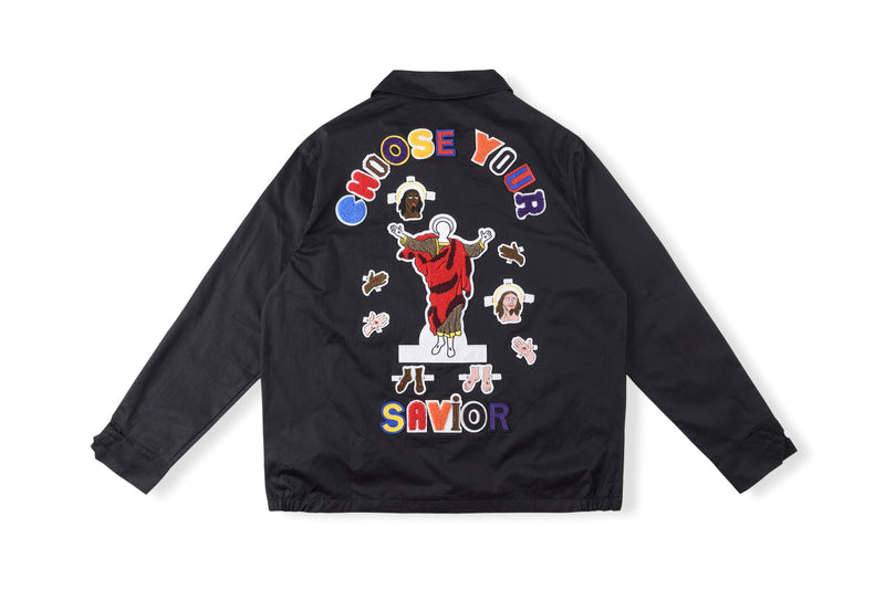 Saint Michael Baseball Jacket Big Talker Embroidery Love Pattern Casual Jacket