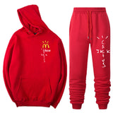 Travis Scott Astroworld Hoodie & Pant 2 Piece Set McDonald Jack Men's and Women's Hoodies Autumn Winter Sweater