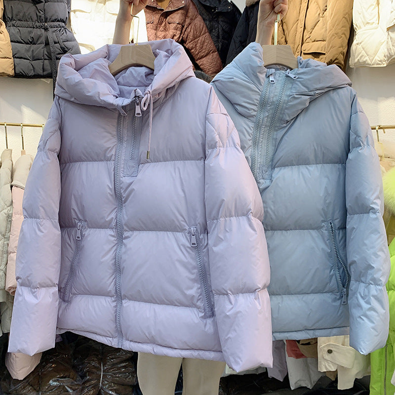 Women Winter Coats Puffer Jacket Down Coat Down Jacket Female White Duck Down Loose Hooded Thickened Bread Coat