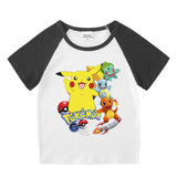 Children Pokemon Pikachu T Shirt Short Sleeve T-shirt Cotton Leisure Sports
