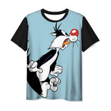 Bugs Bunny Shirt Digital Printed round Neck Short Sleeve Casual