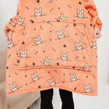 Hoodies Blankets Home Casual Wear Large Size Hooded Sweater Lazy Lambswool Double Layer