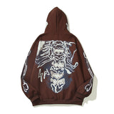 Cpfm Hoodie Autumn and Winter Skull Sweater Hoodie Zipper Coat