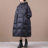 Women Winter Coats Puffer Jacket down Coat Fall Winter Hooded down Jacket Female Leisure Artistic White Duck down Warm Jacket
