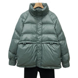 Women Winter Coats Puffer Jacket Down Coat Down Jacket Female Short Vintage Stand Collar Loose White Duck Down Coat